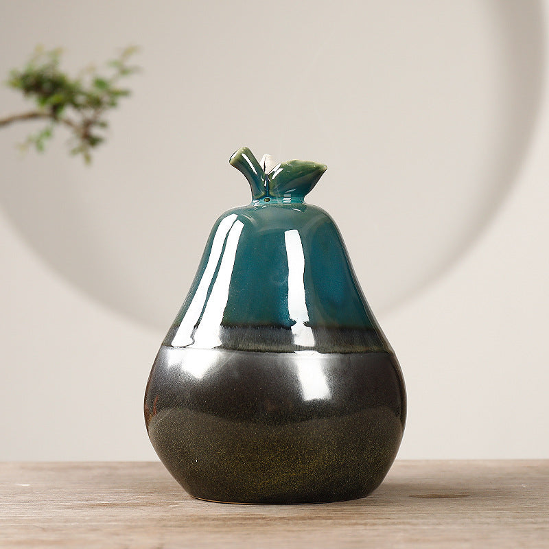 Nature-inspired ceramic incense waterfall