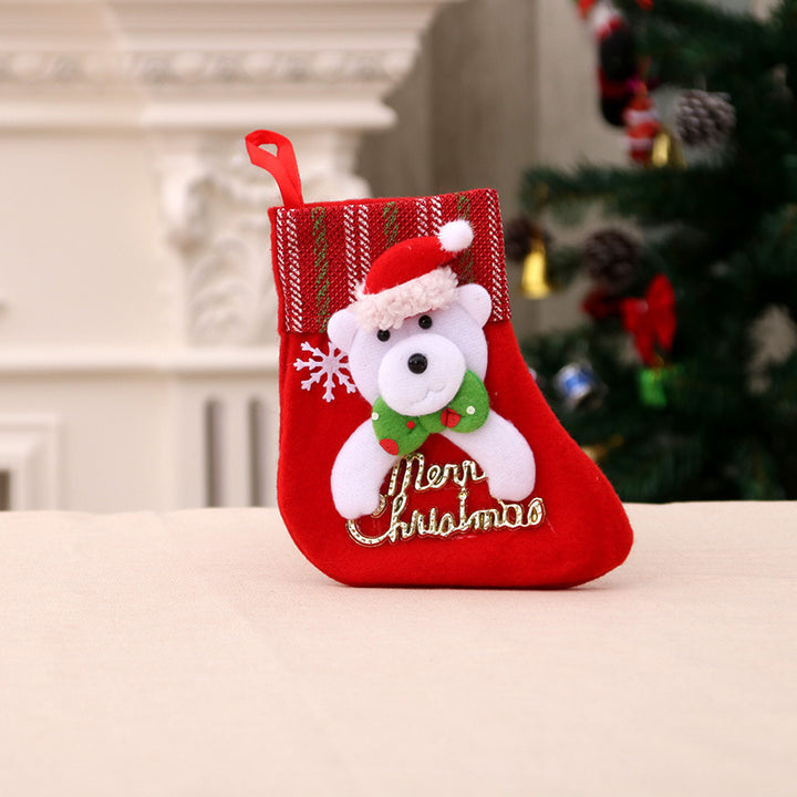 Plush Christmas Bear Stocking Bowlift