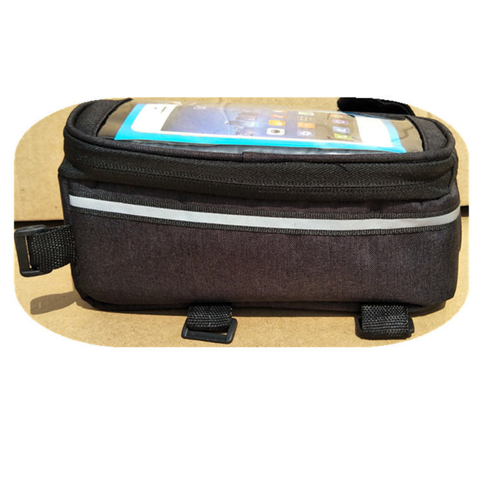 touchscreen top tube bike bag with waterproof compartment and reflective strip Bowlift