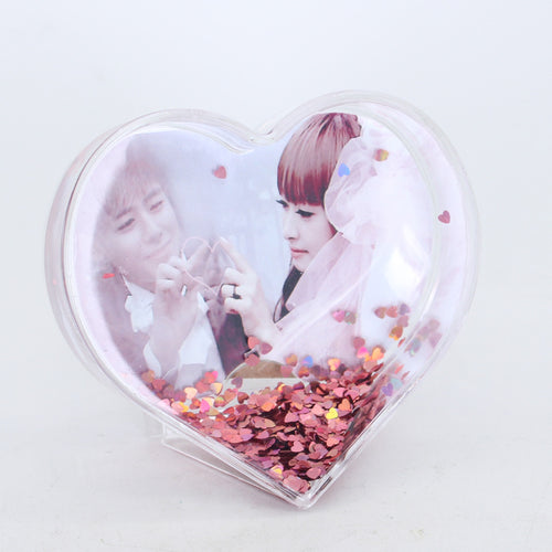 Heart-Shaped Photo Snow Globe
