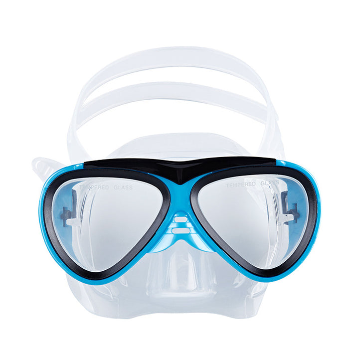 Diving mask with elastic adjustment and anti-fog technology Bowlift