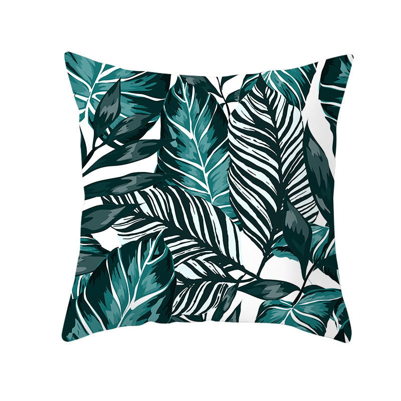 Tropical Pineapple Print Cushion Cover with Hidden Zipper
