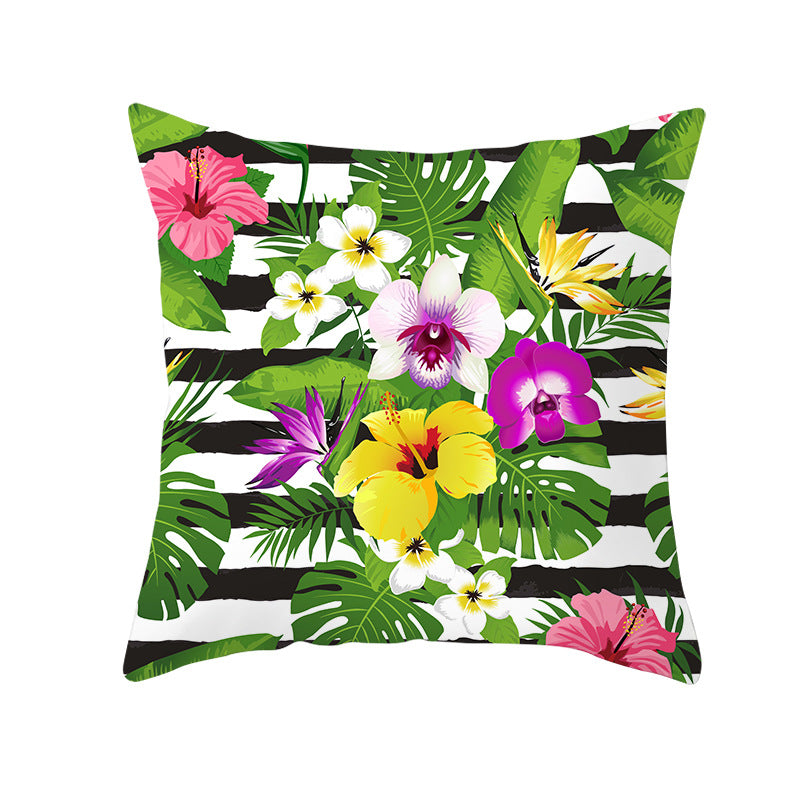 Tropical Pineapple Print Cushion Cover with Hidden Zipper