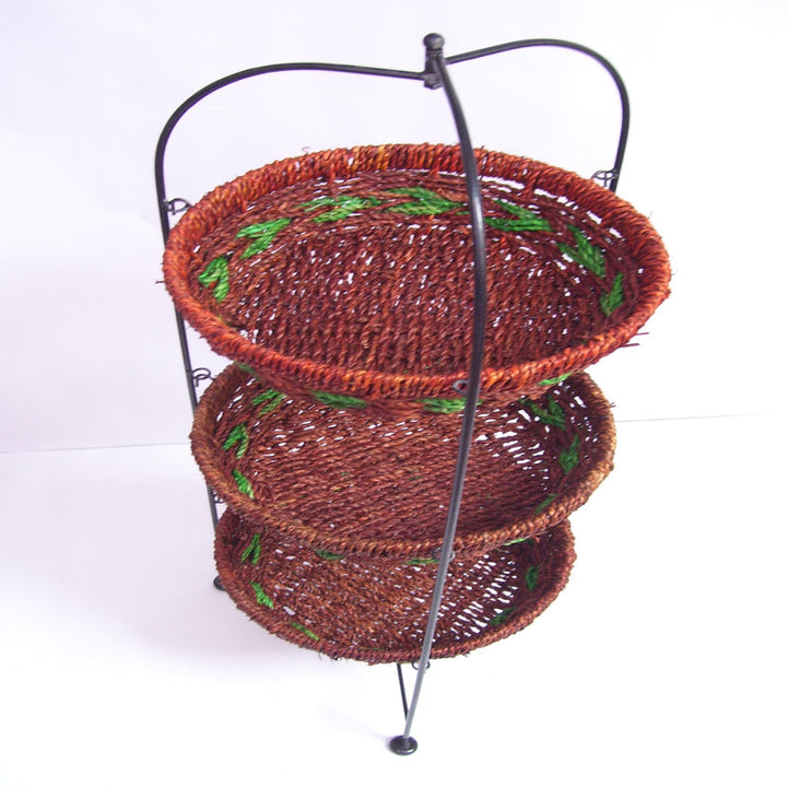 Multi-Tiered Woven Storage Rack Bowlift