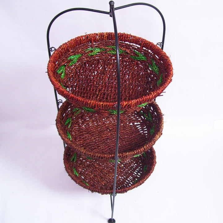Multi-Tiered Woven Storage Rack Bowlift