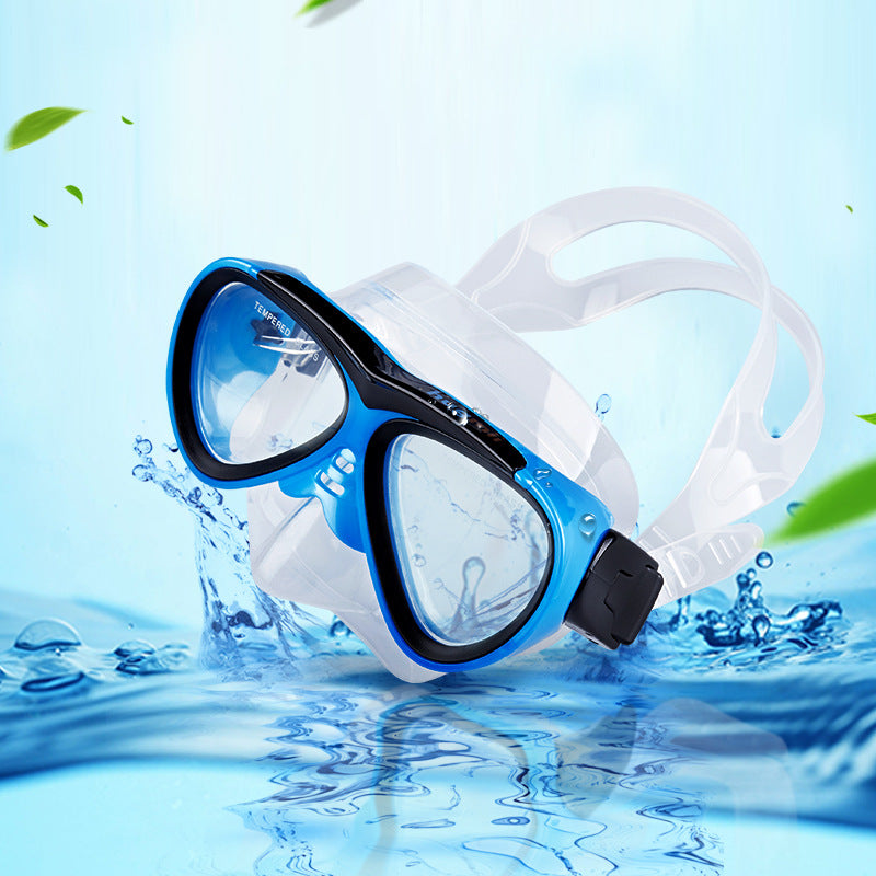 Diving mask with elastic adjustment and anti-fog technology Bowlift