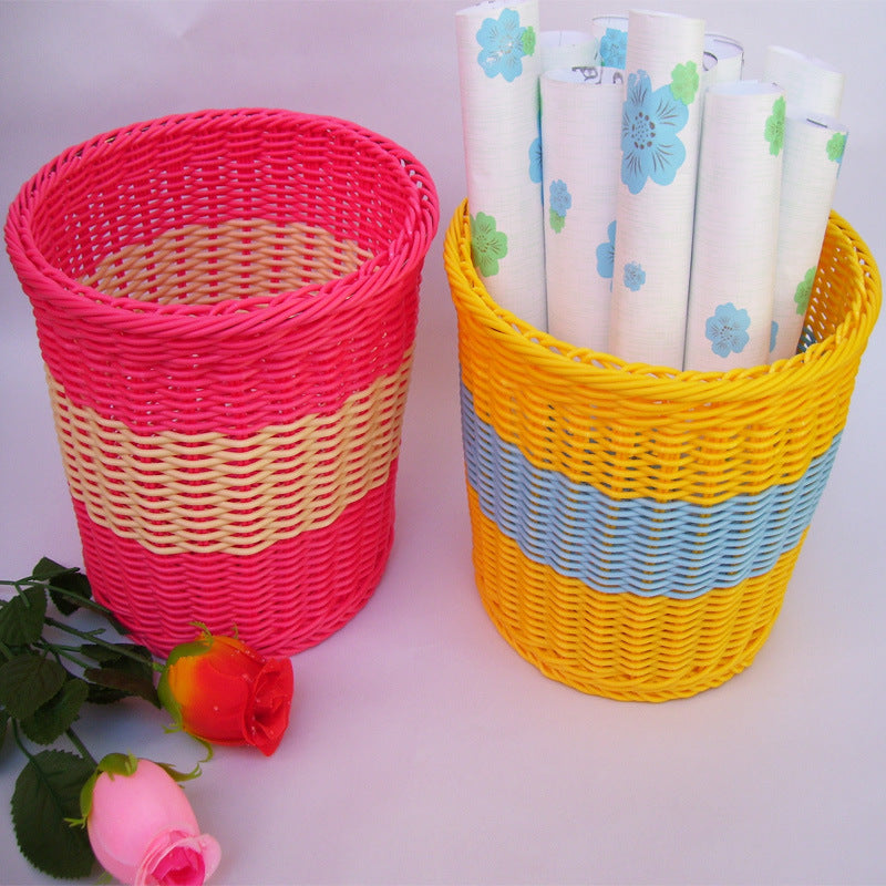 Colorful Woven Storage Basket Bowlift