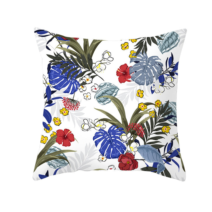 Tropical Pineapple Print Cushion Cover with Hidden Zipper