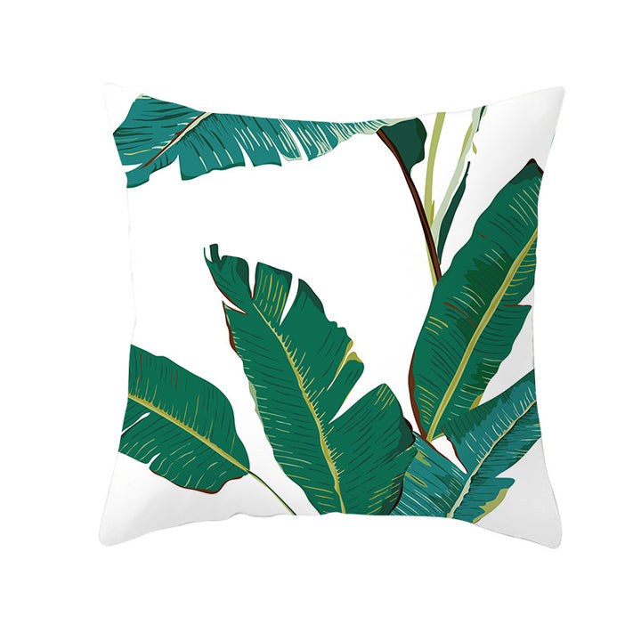 Tropical Pineapple Print Cushion Cover with Hidden Zipper