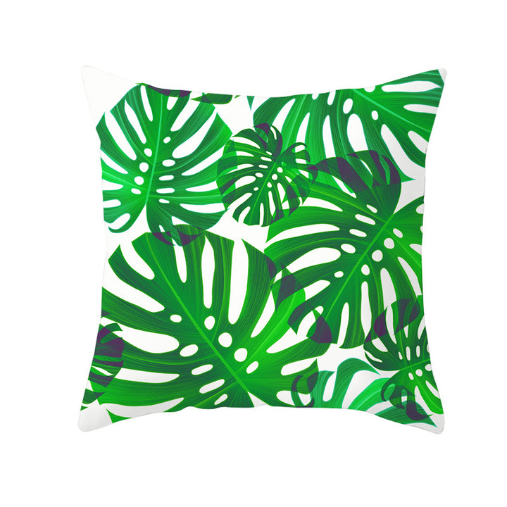 Tropical Pineapple Print Cushion Cover with Hidden Zipper