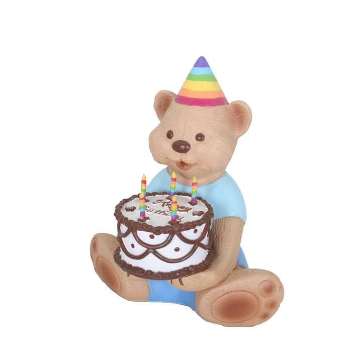 Whimsical Birthday Bear Figurine
