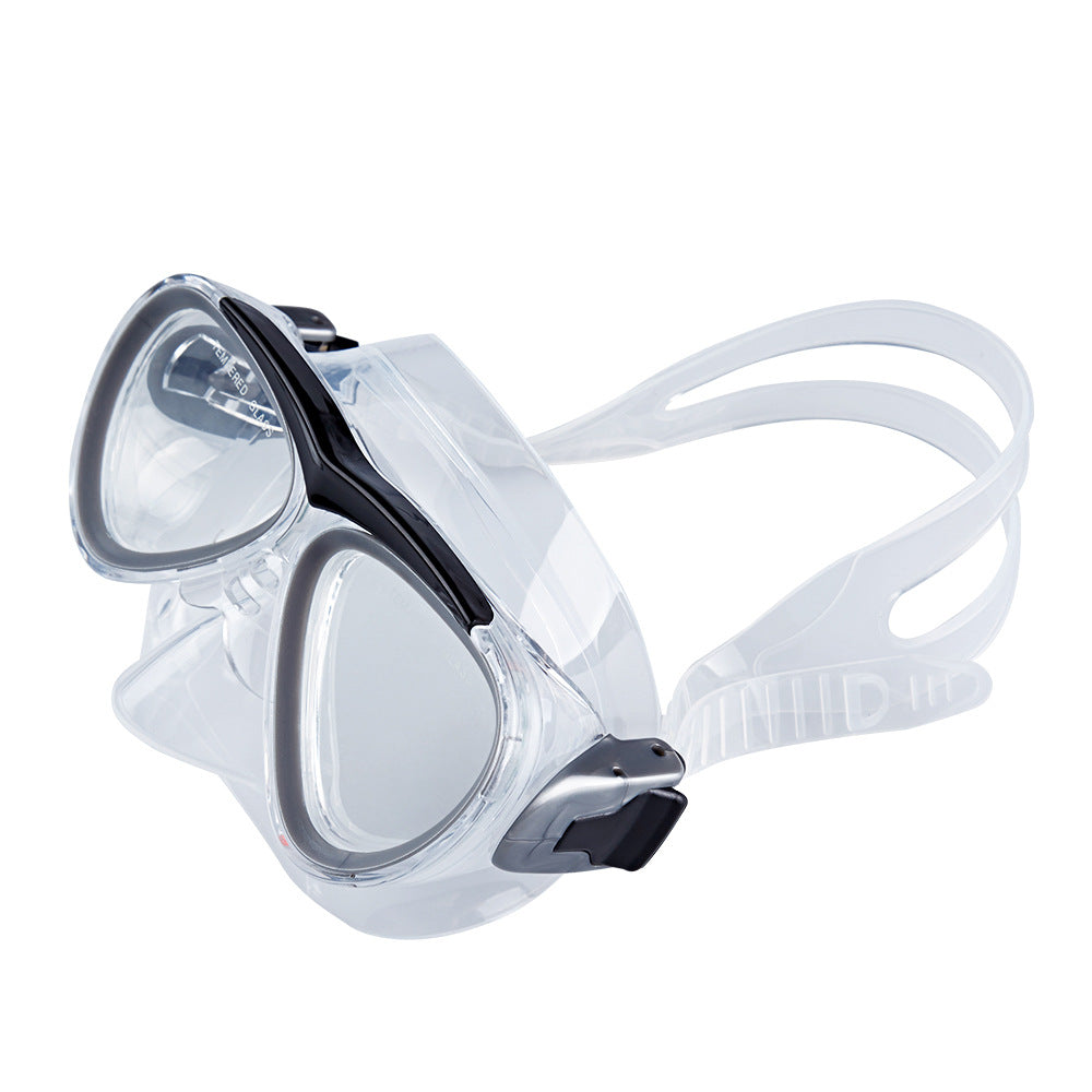 Diving mask with elastic adjustment and anti-fog technology Bowlift