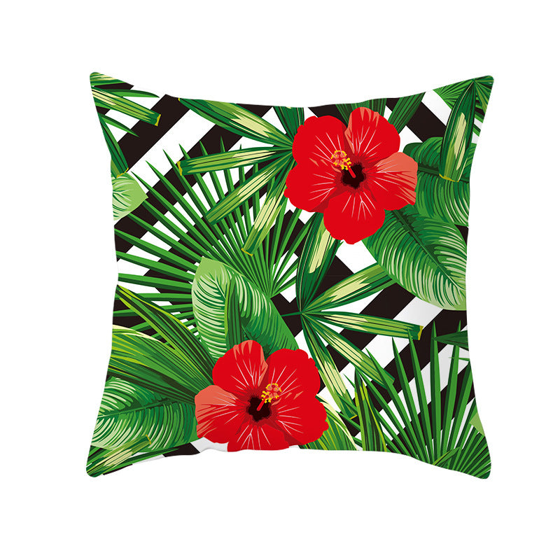 Tropical Pineapple Print Cushion Cover with Hidden Zipper