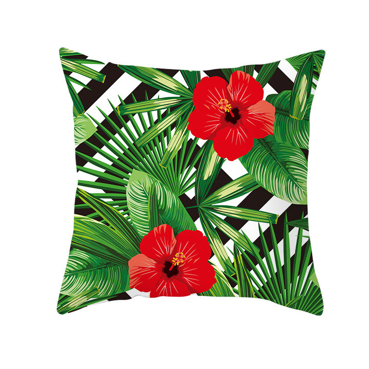 Tropical Pineapple Print Cushion Cover with Hidden Zipper