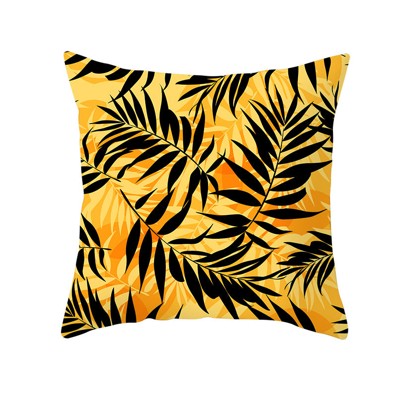 Tropical Pineapple Print Cushion Cover with Hidden Zipper