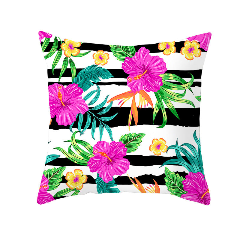 Tropical Pineapple Print Cushion Cover with Hidden Zipper