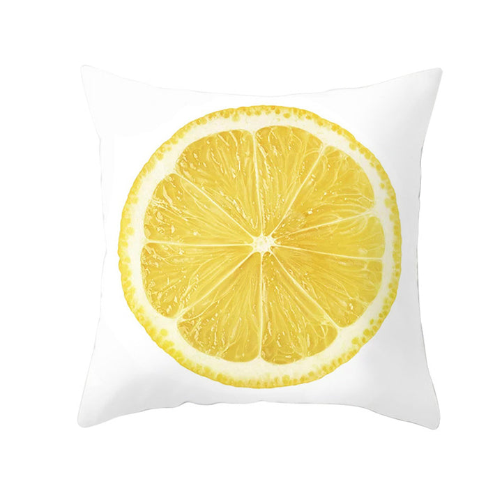 Geometric Interlocking Circle Square Pillow Cover Polyester Linen-Texture with Hidden Zipper