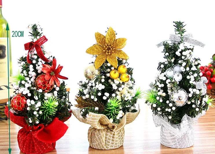 BowLift | Christmas Ornaments Tree 20cm Mini Christmas Decoration Tree Christmas Day Mall Decoration Desktop Ornaments Small Tree