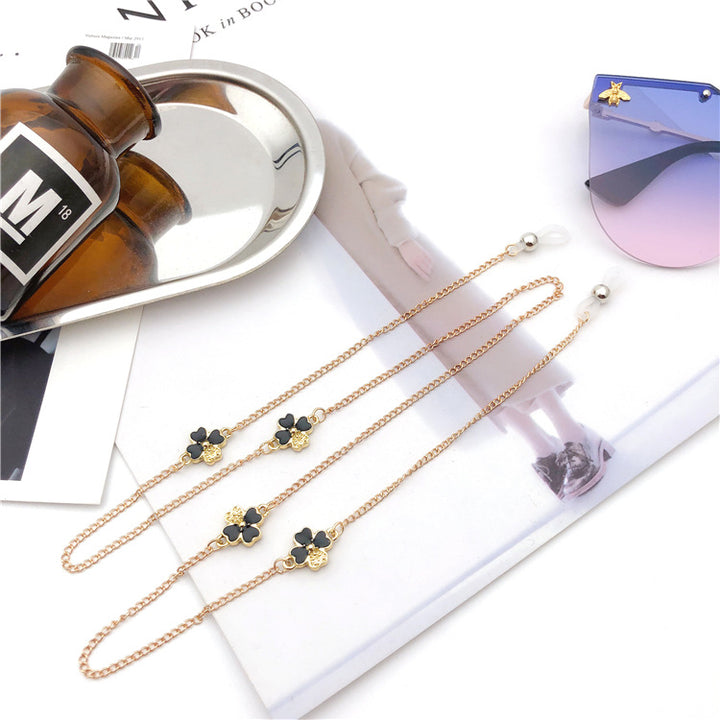 Elegant Floral Charm Eyewear Chain Bowlift