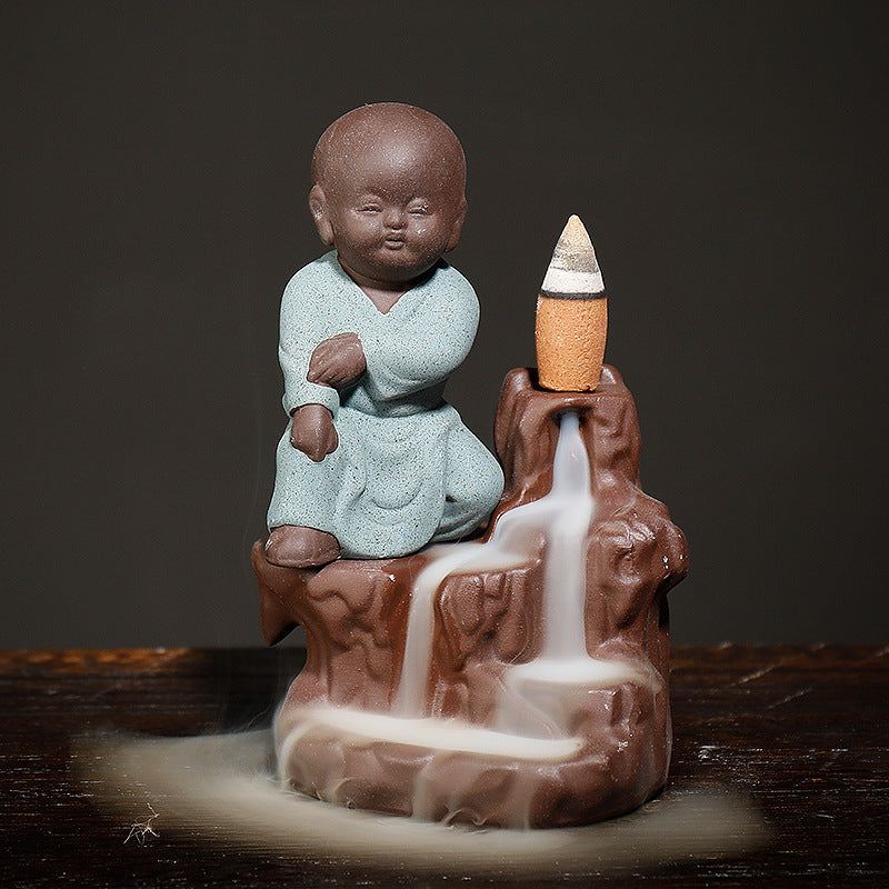 Meditative Buddha Waterfall Incense Holder
