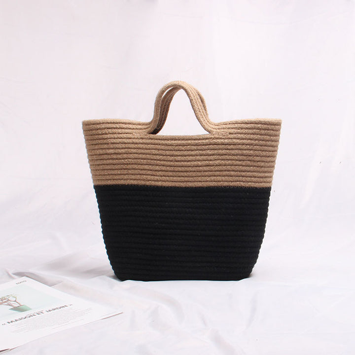 High Quality Woven Basket Bag with Sturdy Short Handles Bowlift