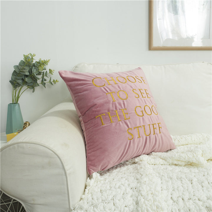 Decorative Throw Pillow with Elegant Embroidery