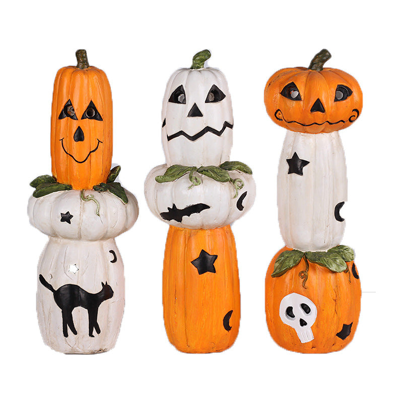 Halloween Decorative Stackable Pumpkin Figurines