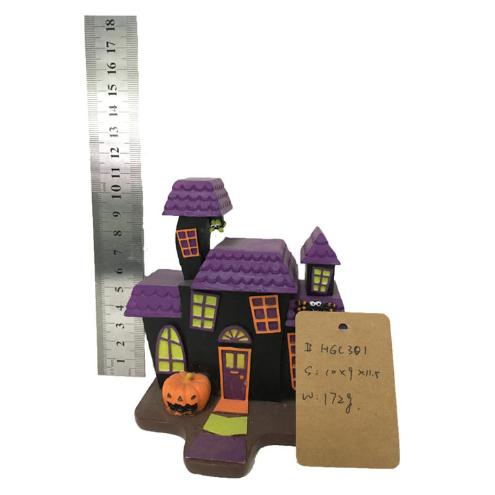 Halloween Themed Decorative Haunted House Figurine