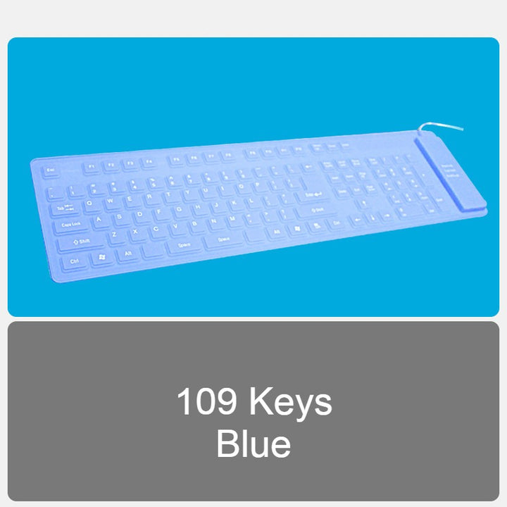 BowLift | Roll-up Silicone Flexible Keyboard, with USB Wired, Waterproof Coating & Silent Typing