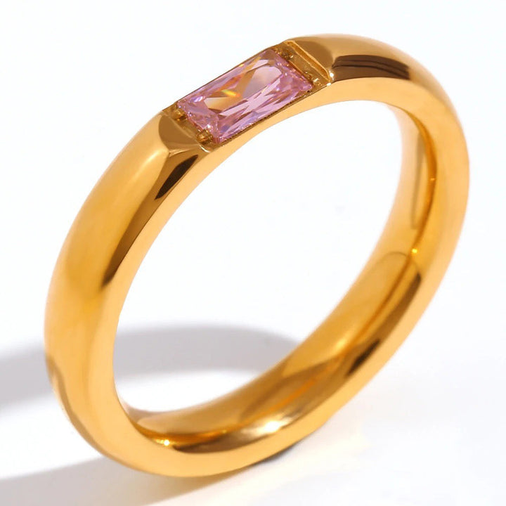BowLift | 18k Baguette Cut Birthstone Ring