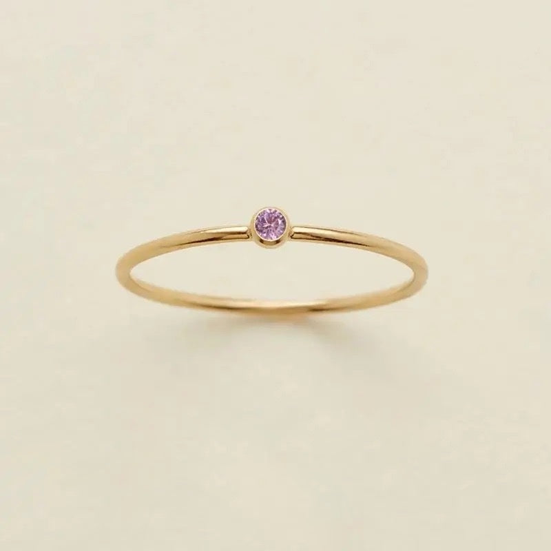 BowLift | Dainty Birthstone Ring