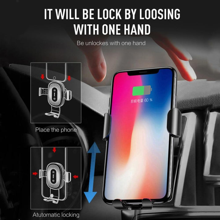 BowLift | 10W QI Wireless Fast Charger Car Mount Holder Stand For iPhone XS Max Samsung S9 For Xiaomi MIX 2S Huawei Mate 20 Pro Mate 20 RS