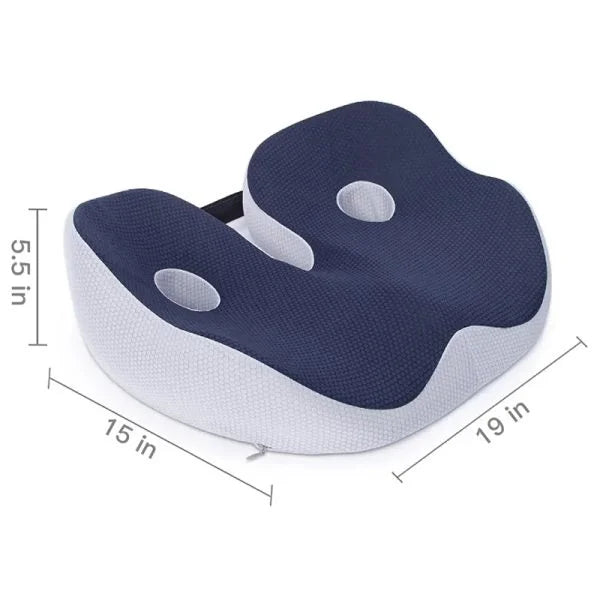 BowLift | Adjustable Memory Foam Seat Cushion for Sit Bone Relief | Ergonomic Design for Office Chair and Car Use
