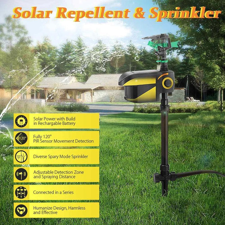BowLift | Solar Powered Motion Activated Sprinkler for Deer and Garden Pest Deterrent