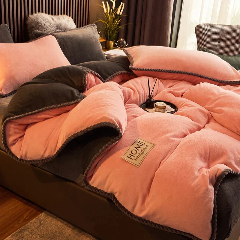 BowLift | Luxury Velvet Fleece Duvet Cover Set - PlushHaven