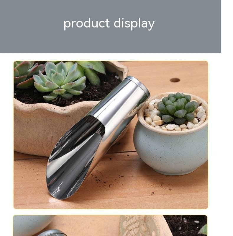 BowLift | Stainless Steel Scoop for Potting Soil – Robust Planting Scoop for Garden and Balcony