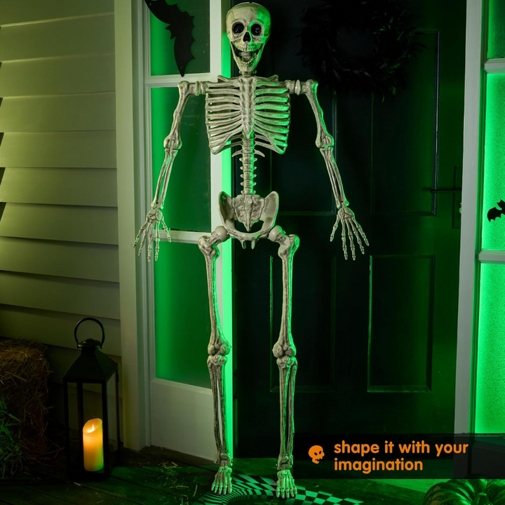 Full Body Skeleton Halloween Decoration – Scares Guaranteed, Fun for All Bowlift