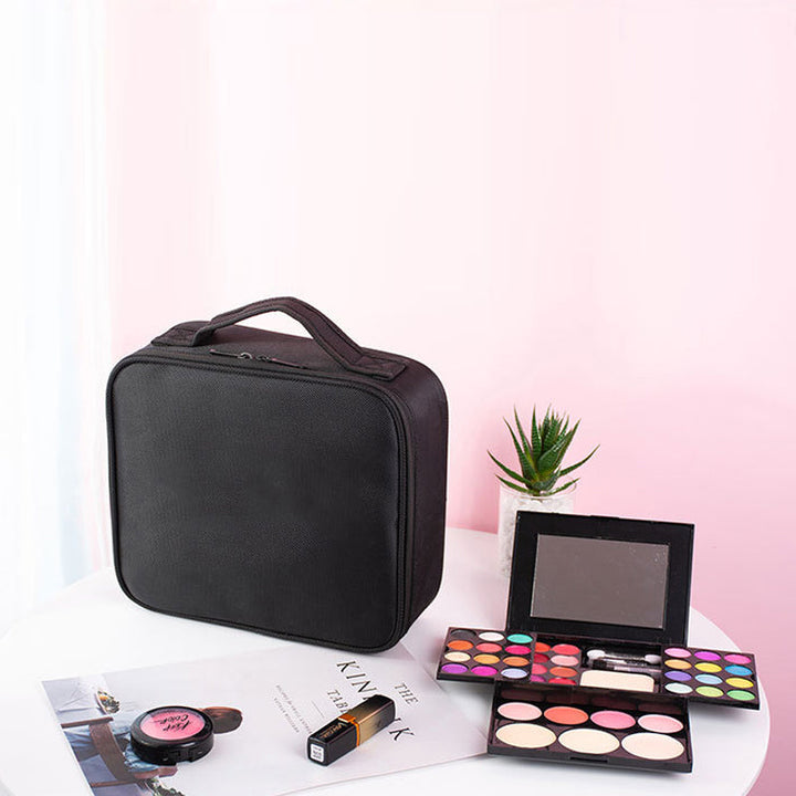 Makeup Cosmetic Storage Case with Adjustable Compartment | Bowlift