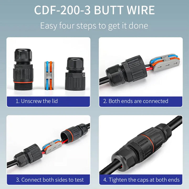 Outdoor waterproof electric cable connector | Bowlift