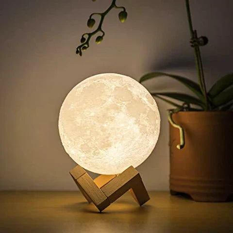 BowLift | Magical Moon Lamp - with Wireless Touch Control and Wooden Stand