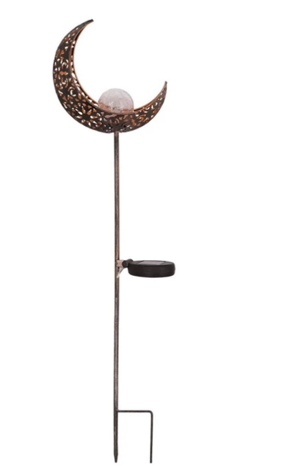 BowLift | Solar Garden Light made of Metal – Waterproof LED Design in Moon, Flame, Sun or Star Shape