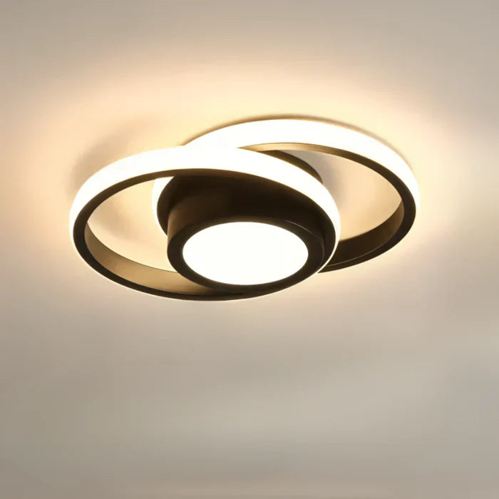 Modern LED Ceiling Lamp with Double Ring Design - Twilight Rings | Bowlift