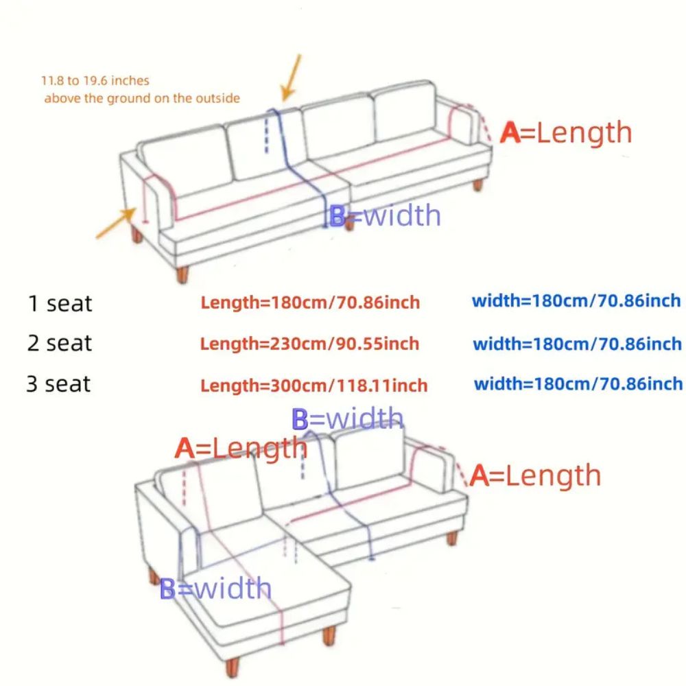 BowLift | Wave Lines Chenille Sofa Covers