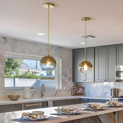 Industrial Glass Pendant Light with LED – Modern & Decorative | Ideal for Kitchens, Dining Rooms & Bars | Bowlift