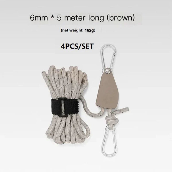 BowLift | Portable Adjustable Fix Tent High Strength Fast Release Pulley Camping Rope