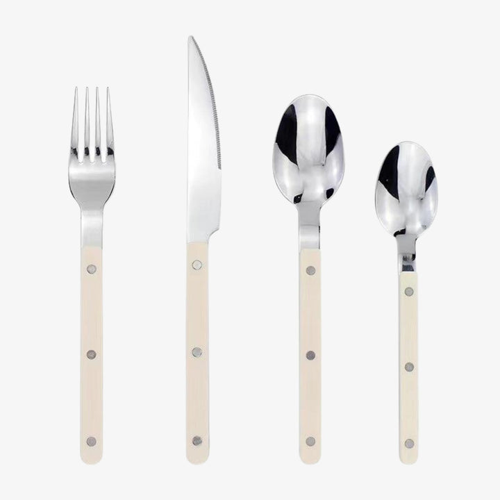 BowLift | 24-Piece Cutlery Set – Engraved Stainless Steel Flatware for 6 People