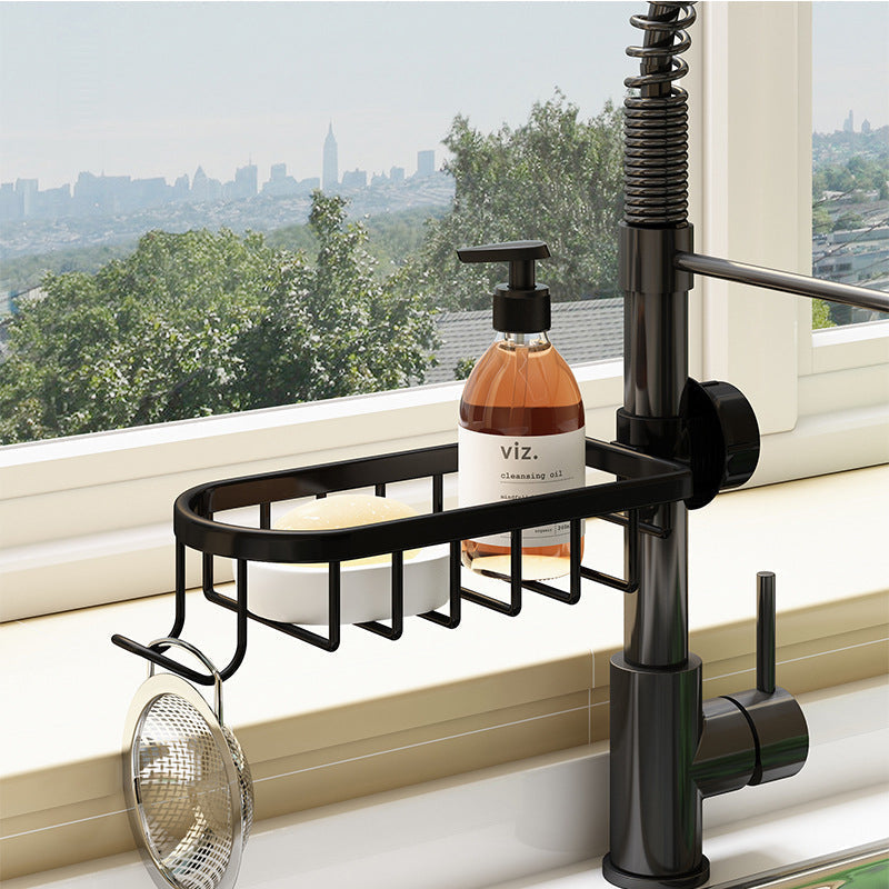Shower holder for Shampoo & Soap – Stainless Steel – Silver or Black – No Drilling | Bowlift