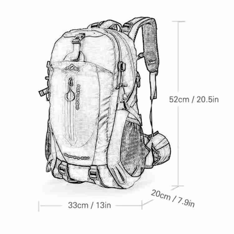 BowLift | 40L Waterproof Hiking Backpack with Multiple Compartments for Outdoor Adventures and Travel