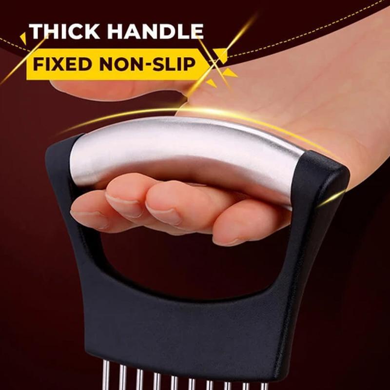 Stainless Steel Onion Cutter Holder, Food Slicers Assistant Tomato Slicer Holder | Bowlift