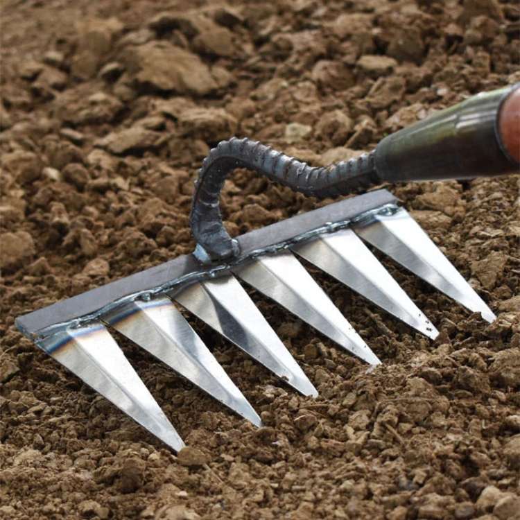 BowLift | Steel Garden Rake with Durable Steel Tines for Lawn Care and Yard Maintenance
